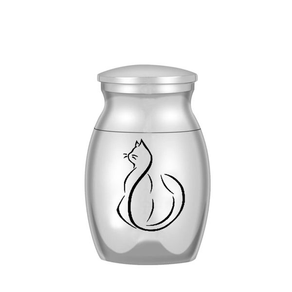 mini cat urns small pet cremation urn pet ashes holder pet caskets keepsake cat pattern memorial urn16x25mm, Silver
mini cat urns small pet cremation urn pet ashes holder pet caskets keepsake cat pattern memorial urn16x25mm, Silver