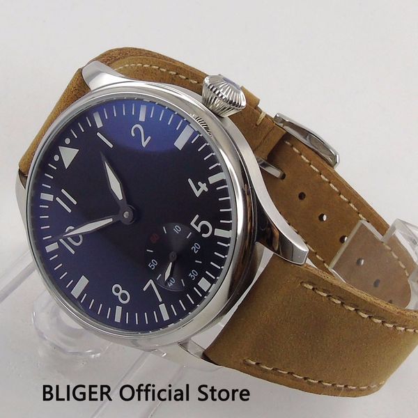 classic 44mm black sterile dial brown leather strap mechanical 17 jewels 6498 hand winding movement men's pilot watch pa33-h, Slivery;brown
classic 44mm black sterile dial brown leather strap mechanical 17 jewels 6498 hand winding movement men's pilot watch pa33-h, Slivery;brown