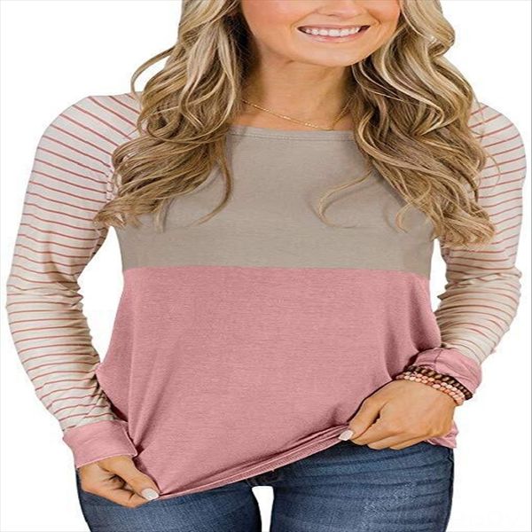 2019 long sleeve striped stitching women's 2019 long sleeve striped t-shirt stitching t-shirt women's top, White
2019 long sleeve striped stitching women's 2019 long sleeve striped t-shirt stitching t-shirt women's top, White