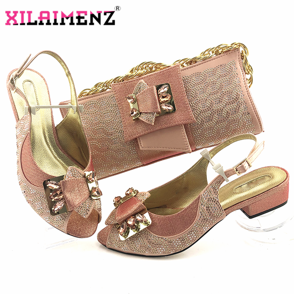 slingback italian shoes with matching bags set african women's party shoes and bag sets with shinning crystal for party, Black
slingback italian shoes with matching bags set african women's party shoes and bag sets with shinning crystal for party, Black