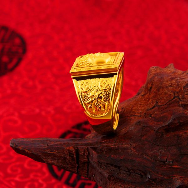 male boutique thai brass gold-plated non-fading golden buddha head ring male print 999 open ring, Silver
male boutique thai brass gold-plated non-fading golden buddha head ring male print 999 open ring, Silver