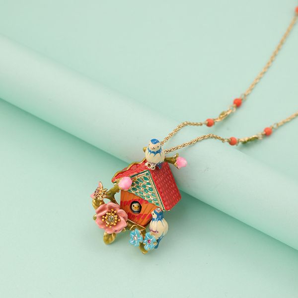 noble enamel gold color long necklace for women bird small house rose flower beaded ladies sweater chain bridesmaid gift xl012, Silver
noble enamel gold color long necklace for women bird small house rose flower beaded ladies sweater chain bridesmaid gift xl012, Silver