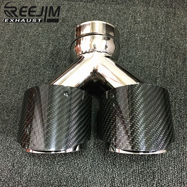 reejim exhaust 4'' outlet stainless double carbon fiber exhaust tip muffler tip car-styling akrapovic tips
reejim exhaust 4'' outlet stainless double carbon fiber exhaust tip muffler tip car-styling akrapovic tips