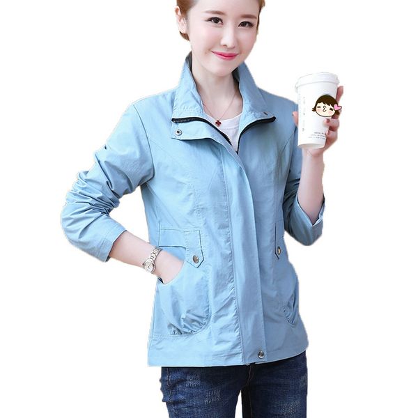 short windbreaker jacket female 2019 spring autumn coat women new korean loose casual stand collar quilted padded jacket x348, Tan;black
short windbreaker jacket female 2019 spring autumn coat women new korean loose casual stand collar quilted padded jacket x348, Tan;black