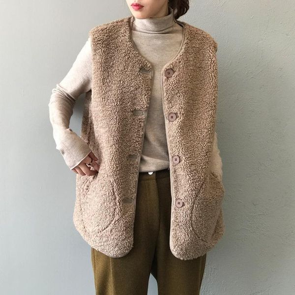 mooirue winter women vest coat slim single breasted lamb loose vest vintage casual cardigan feminine, Black;white
mooirue winter women vest coat slim single breasted lamb loose vest vintage casual cardigan feminine, Black;white