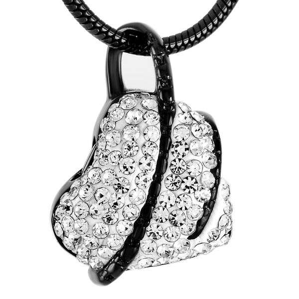 ijd8359 stainless steel white crystal black pendant heart memorial to hold cremated for ashes urn for women jewelry, Silver
ijd8359 stainless steel white crystal black pendant heart memorial to hold cremated for ashes urn for women jewelry, Silver