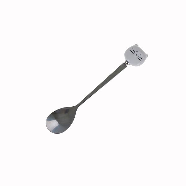 stainless steel white black kitty cat ceramic handle spoon teaspoon dessert coffee drink spoon tableware 14.6 * 2.4 cm
stainless steel white black kitty cat ceramic handle spoon teaspoon dessert coffee drink spoon tableware 14.6 * 2.4 cm
