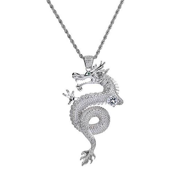 mens iced out silver plated chinese zodiac dragon pendant copper pendant necklace silver dragon pendant 24inch rope chain
mens iced out silver plated chinese zodiac dragon pendant copper pendant necklace silver dragon pendant 24inch rope chain