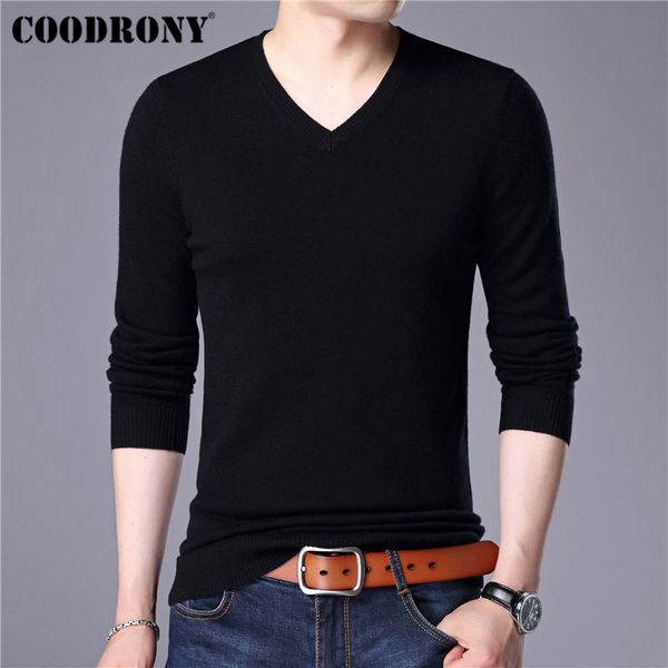coodrony mens sweaters cashmere cotton sweater men pure color knitwear pull homme classic casual v-neck wool pullover men 91009, White;black
coodrony mens sweaters cashmere cotton sweater men pure color knitwear pull homme classic casual v-neck wool pullover men 91009, White;black