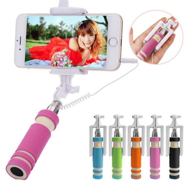 5 color mini extendable handheld selfie stick wired remote shutter monopod for all brands cell phone
5 color mini extendable handheld selfie stick wired remote shutter monopod for all brands cell phone