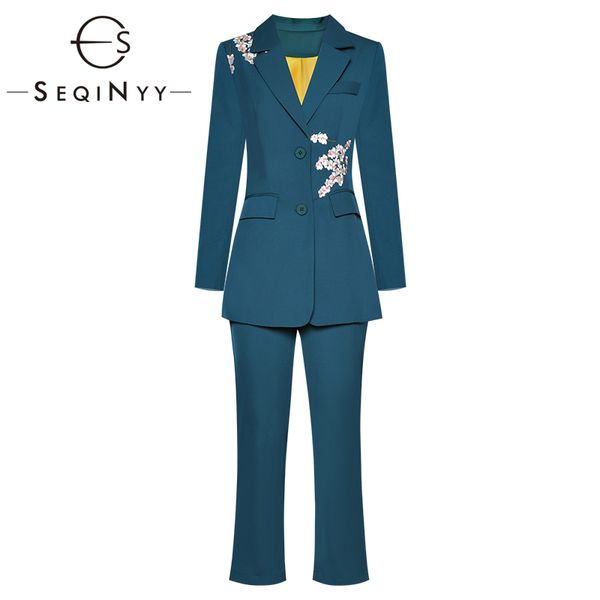 seqinyy office lady suit 2020 spring autumn new fashion design long sleeeve flower emboidery blazer + elastic waist midi pants, White
seqinyy office lady suit 2020 spring autumn new fashion design long sleeeve flower emboidery blazer + elastic waist midi pants, White