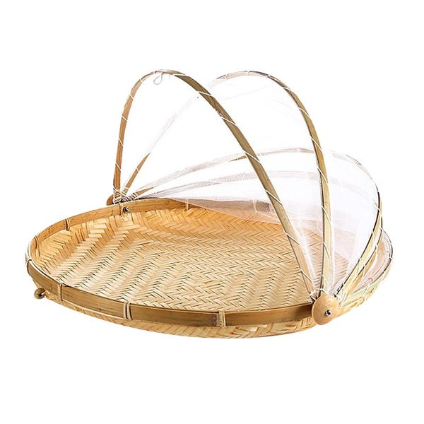 36x36cm handmade bamboo woven bug proof wicker basket dustproof picnic fruit tray food bread dishes cover with gauze storage baskets
36x36cm handmade bamboo woven bug proof wicker basket dustproof picnic fruit tray food bread dishes cover with gauze storage baskets