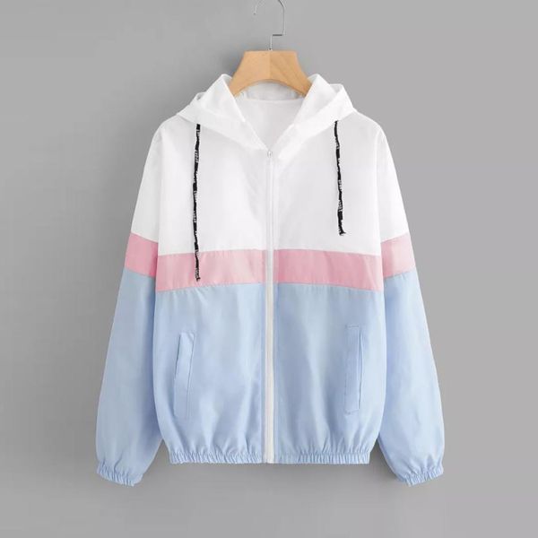 feitong autumn fashion hooded three tone windbreaker jacket zipper pockets casual long sleeves feminino coats outwear, Black;brown
feitong autumn fashion hooded three tone windbreaker jacket zipper pockets casual long sleeves feminino coats outwear, Black;brown