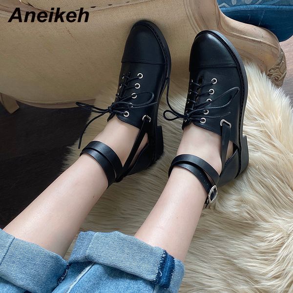 aneikeh 2020 fashion square toe cross lace-up oxfords bandage mixed colors belt buckle pu leather flat shoes women spring autumn, Black
aneikeh 2020 fashion square toe cross lace-up oxfords bandage mixed colors belt buckle pu leather flat shoes women spring autumn, Black