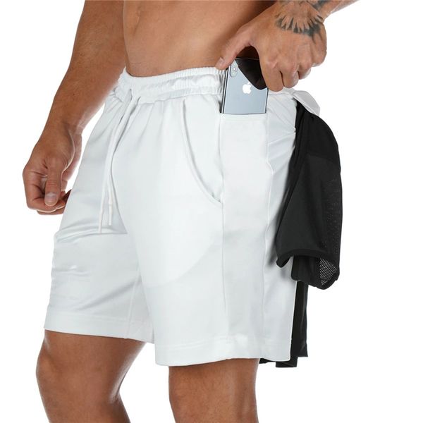 running quick dry shorts mens gym fitness sports bermuda jogging training short pants summer male multi-pocket beach sweatpants, White;black
running quick dry shorts mens gym fitness sports bermuda jogging training short pants summer male multi-pocket beach sweatpants, White;black