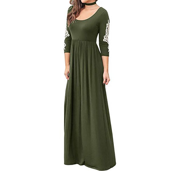 2018 fashion summer dress female women solid applique three quarter sleeve high waist boho long maxi dresses robe vestidos, Black;gray
2018 fashion summer dress female women solid applique three quarter sleeve high waist boho long maxi dresses robe vestidos, Black;gray