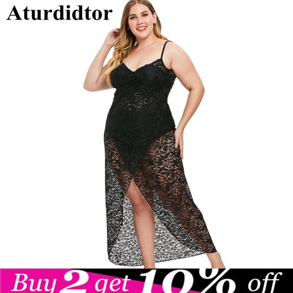 plus size spaghetti strap black lace bikini cover up dress solid black lace hollow out wrap summer oversize women beachwear, Blue;gray
plus size spaghetti strap black lace bikini cover up dress solid black lace hollow out wrap summer oversize women beachwear, Blue;gray