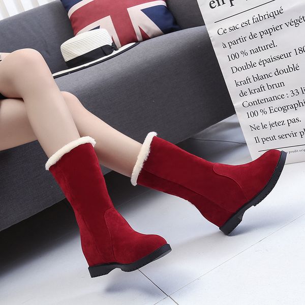 cotton shoes woman wool flat heel plush warm middle tube cotton winter women boots long thigh high shoes boots, Black
cotton shoes woman wool flat heel plush warm middle tube cotton winter women boots long thigh high shoes boots, Black