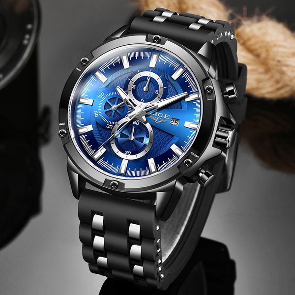 lige 2020 fashion silicone blue quartz mens watches watch men business waterproof clock male sport chronograph, Slivery;brown
lige 2020 fashion silicone blue quartz mens watches watch men business waterproof clock male sport chronograph, Slivery;brown