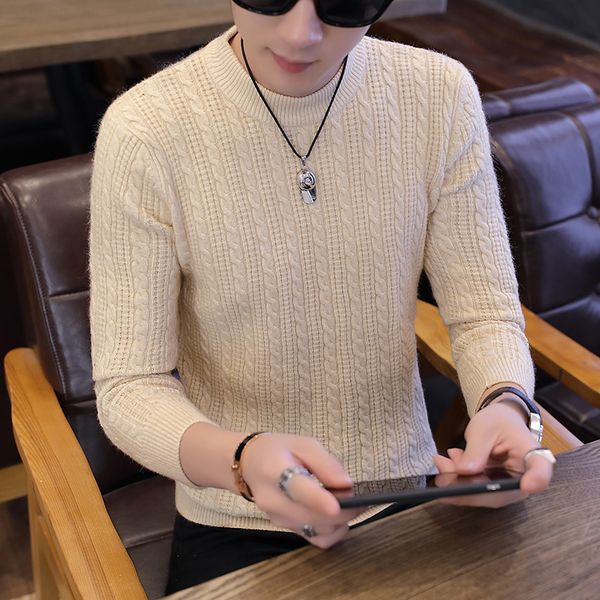 2018 pullover masculino o neck knitted slim fit pullover mens autumn winter round neck thicken sweater knit shirt, White;black
2018 pullover masculino o neck knitted slim fit pullover mens autumn winter round neck thicken sweater knit shirt, White;black