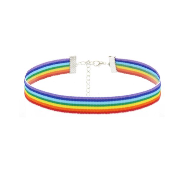 fashion colorful rainbow choker necklace set lavicle chain ribbon for men women lesbian bisexual pride jewelry party gift, Silver
fashion colorful rainbow choker necklace set lavicle chain ribbon for men women lesbian bisexual pride jewelry party gift, Silver