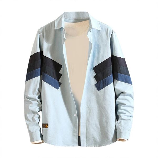 men's casual shirt fashion stripe printing loose removable long sleeve blouse vetement homme ropa hombre elegante vetement homme, White;black
men's casual shirt fashion stripe printing loose removable long sleeve blouse vetement homme ropa hombre elegante vetement homme, White;black