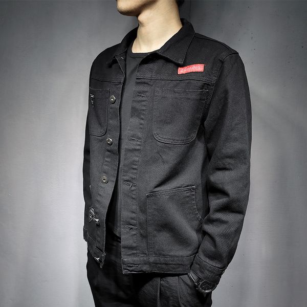 2019 jeans coat men's harajuku wind bf slim fit jacket korean-style trend youth fashion casual long-sleeved upper garment men's, Black;brown
2019 jeans coat men's harajuku wind bf slim fit jacket korean-style trend youth fashion casual long-sleeved upper garment men's, Black;brown