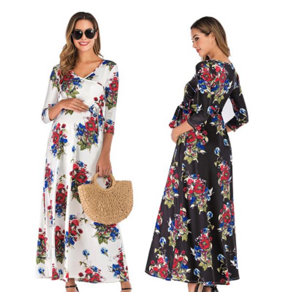 summer women's faux wrap maternity dress with adjustable belt v neck breastfeeding pregnancy dresses casual floral nursing dress, White
summer women's faux wrap maternity dress with adjustable belt v neck breastfeeding pregnancy dresses casual floral nursing dress, White