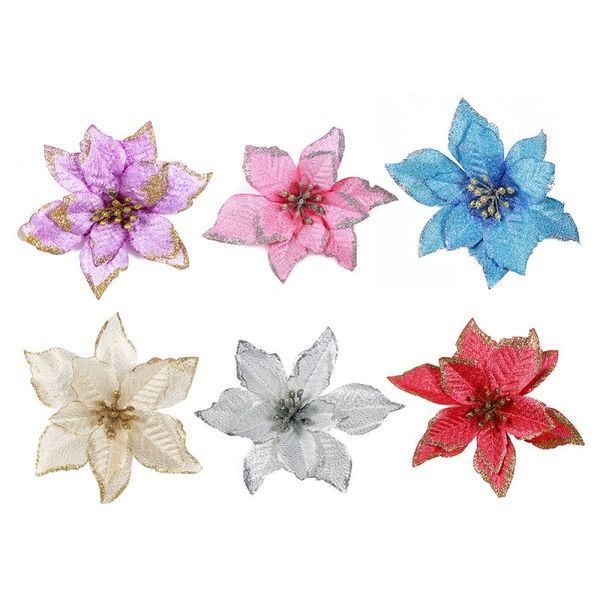 10pcs artificial flowers for decoration glitter poinsettia fake flowers diy home wedding decoration flower head christmas
10pcs artificial flowers for decoration glitter poinsettia fake flowers diy home wedding decoration flower head christmas