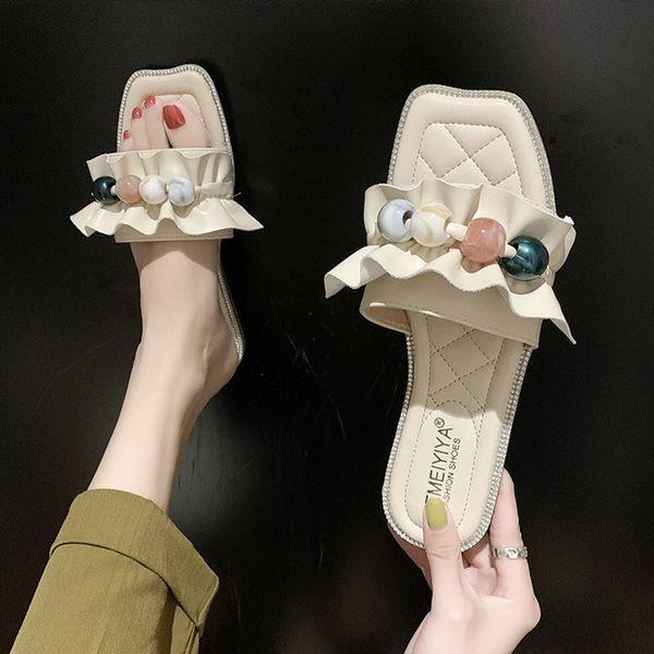 flat shoes female lady string bead low slippers women summer slides pantofle fashion girl 2020 pu basic female shoes, Black
flat shoes female lady string bead low slippers women summer slides pantofle fashion girl 2020 pu basic female shoes, Black