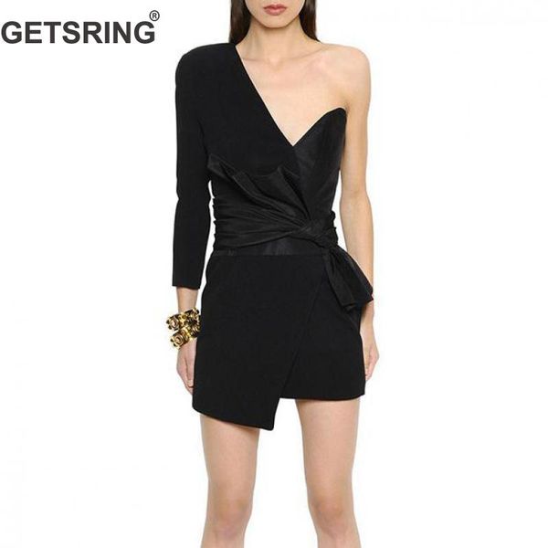 getsring women dress deep v neck one shoulder long sleeve summer dresses irregular vintage party dresses slim thin black 2019, Black;gray
getsring women dress deep v neck one shoulder long sleeve summer dresses irregular vintage party dresses slim thin black 2019, Black;gray