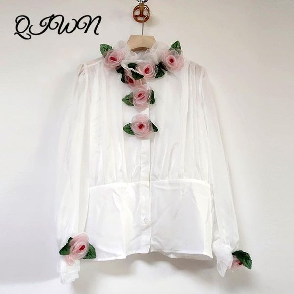 runway fashion women blouse 2020 summer 3d rose appliques ruffles party holiday white blouse long sleeve shirt clothing
runway fashion women blouse 2020 summer 3d rose appliques ruffles party holiday white blouse long sleeve shirt clothing
