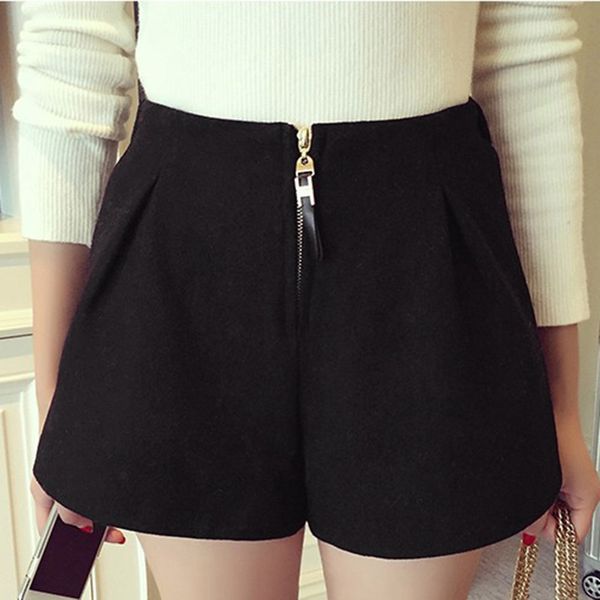 women woolen wide leg shorts loose high waist zipper casual solid color shorts ssa-19ing, White;black
women woolen wide leg shorts loose high waist zipper casual solid color shorts ssa-19ing, White;black