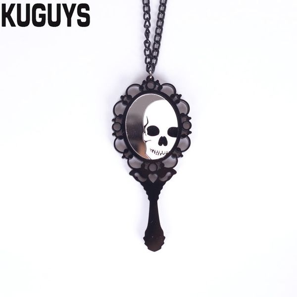 kuguys fashion jewelry skeleton magic mirror long pendant necklaces for womens vintage gothic skull necklaces ds dj accessories, Silver
kuguys fashion jewelry skeleton magic mirror long pendant necklaces for womens vintage gothic skull necklaces ds dj accessories, Silver