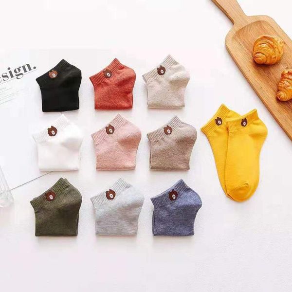 10 pairs) cute teddy bear made of pure cotton socks thin embroidery shallow mouth han edition of spring and summer socks, Black;white
10 pairs) cute teddy bear made of pure cotton socks thin embroidery shallow mouth han edition of spring and summer socks, Black;white