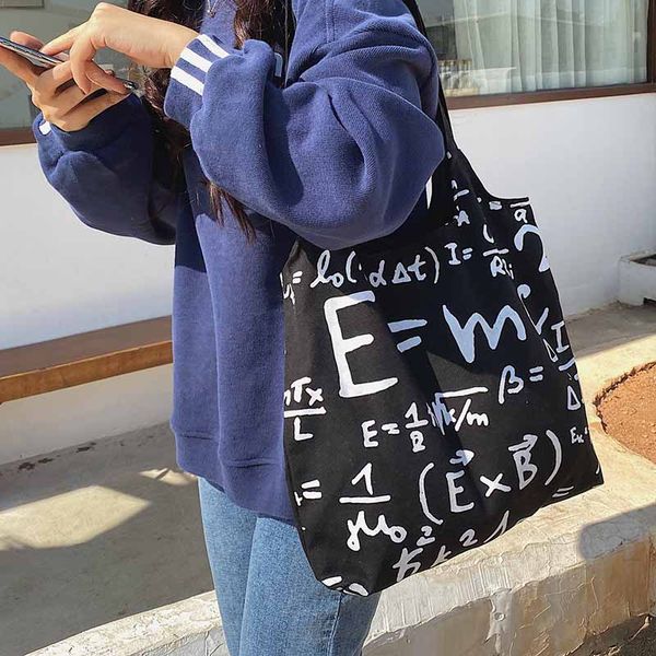 2020 new summer print canvas shoulder bags large capacity letter emc handbag student bag korea shopping tote math equation
2020 new summer print canvas shoulder bags large capacity letter emc handbag student bag korea shopping tote math equation