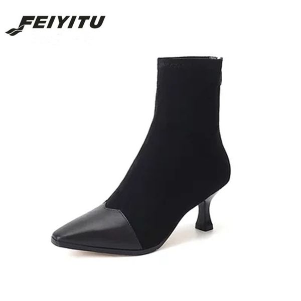 feiyitu new women shoes high heel ankle boots leather brand women shoes snow boots eu size 34-39 black brown
feiyitu new women shoes high heel ankle boots leather brand women shoes snow boots eu size 34-39 black brown