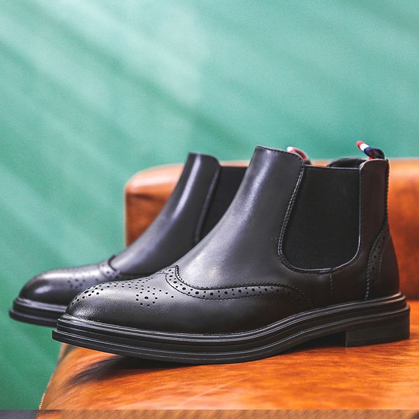 mens luxury fashion brogue ankle boots breathable natural leather shoes carved bullock shoe gentleman boot zapatos botas, Black
mens luxury fashion brogue ankle boots breathable natural leather shoes carved bullock shoe gentleman boot zapatos botas, Black