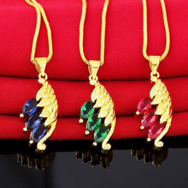 vietnam alluvial gold charms necklace fashion creative fancy colorful zircon feather pendant gold necklace designs for women, Silver
vietnam alluvial gold charms necklace fashion creative fancy colorful zircon feather pendant gold necklace designs for women, Silver
