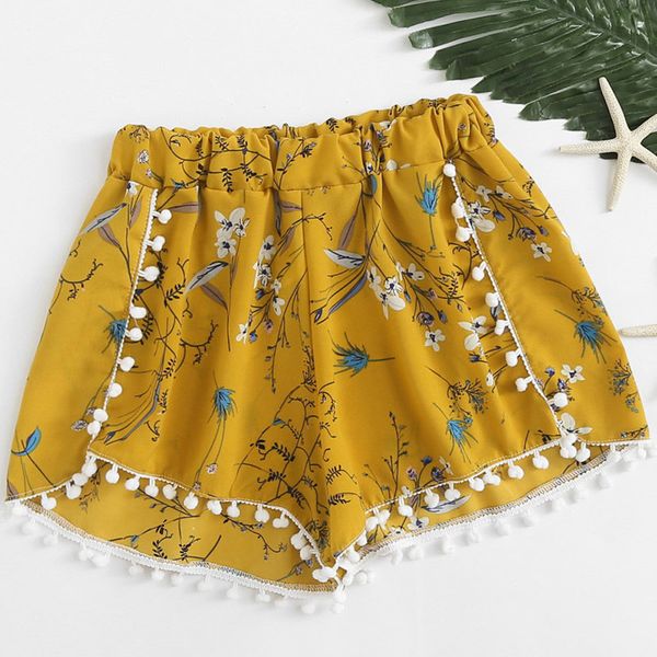women casual loose shorts boho summer tassel shorts loose fashion for ladies 2019 new floral solid ants, White;black
women casual loose shorts boho summer tassel shorts loose fashion for ladies 2019 new floral solid ants, White;black