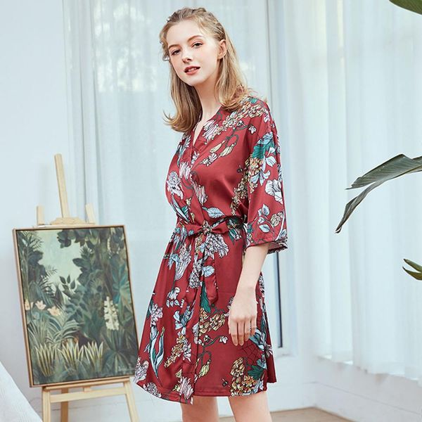 women sleepwear casual loose nightwear robe belt fashion print nightgowns batas para dormir mujer 2019 new e, Black;red
women sleepwear casual loose nightwear robe belt fashion print nightgowns batas para dormir mujer 2019 new e, Black;red