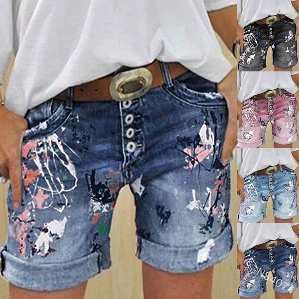 wepbel women denim shorts jeans straight casual women's shorts printed pattern fashion denim ripped high waist button, Blue
wepbel women denim shorts jeans straight casual women's shorts printed pattern fashion denim ripped high waist button, Blue