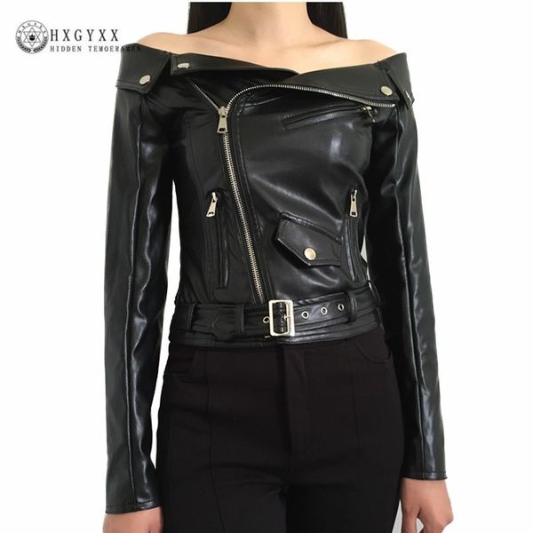 2019 autumn women faux leather jacket off the shoulder gothic black motorcycle jackets zippers short goth female pu coat okd463
2019 autumn women faux leather jacket off the shoulder gothic black motorcycle jackets zippers short goth female pu coat okd463