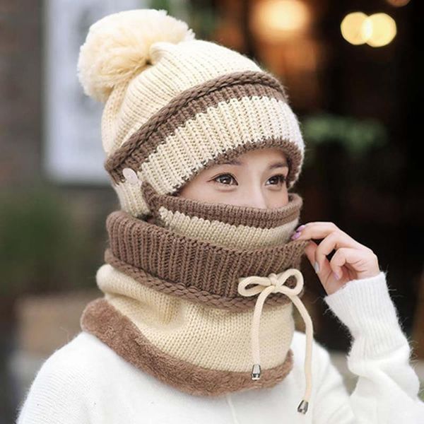 women sportwear mask scarf set knitted wool hat riding 3pcs/set 2020 skating windproof knitted cap outdoors activities winter, White;black
women sportwear mask scarf set knitted wool hat riding 3pcs/set 2020 skating windproof knitted cap outdoors activities winter, White;black