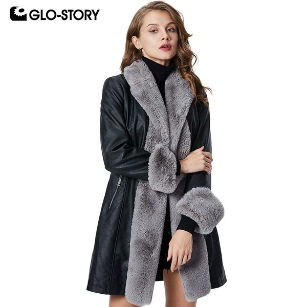 glo-story long winter warm faux leather jackets coats women 2019 new knee length with fur fashion windbreaker overcoats wpy-9427, Black
glo-story long winter warm faux leather jackets coats women 2019 new knee length with fur fashion windbreaker overcoats wpy-9427, Black