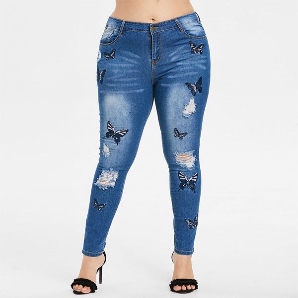 hee grand woman jeans 2018 plus size 2xl embroidery denim pencil pants mid waist stretch skinny washed ripped trousers wkn615, Blue
hee grand woman jeans 2018 plus size 2xl embroidery denim pencil pants mid waist stretch skinny washed ripped trousers wkn615, Blue