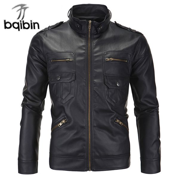 2019 winter men's leather jackets casual men vintage motorcycle pu faux jacket male moto coats brand clothing, Black
2019 winter men's leather jackets casual men vintage motorcycle pu faux jacket male moto coats brand clothing, Black