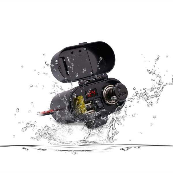 12v-24v motorcycle auto cigarette lighter usb charger voltmeter time display dual usb charger waterproof for moto atv tricycle
12v-24v motorcycle auto cigarette lighter usb charger voltmeter time display dual usb charger waterproof for moto atv tricycle