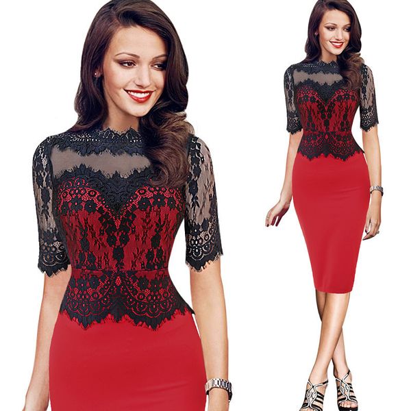 women summer dresses half sleeves elegant mujer pinup floral lace peplum mesh patchwork club fitted dress plus size 5xl, White;black
women summer dresses half sleeves elegant mujer pinup floral lace peplum mesh patchwork club fitted dress plus size 5xl, White;black