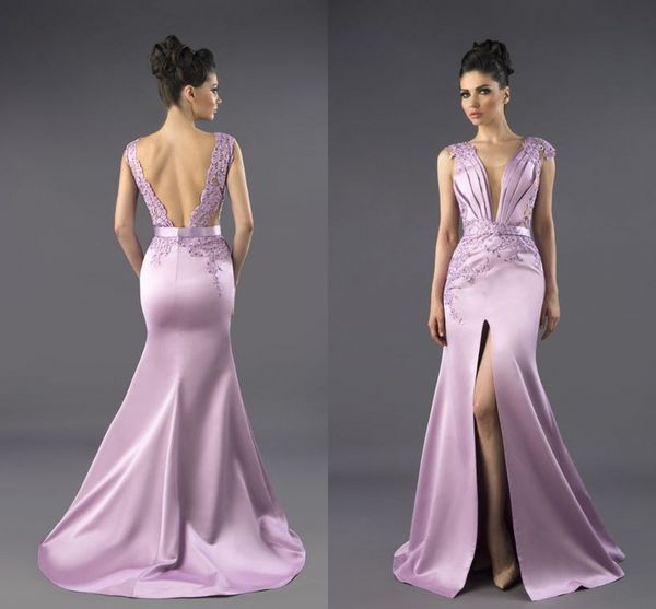New Arrival Mermaid Evening Gowns Front Split Backless Prom Dress V Neck Long Party Dresses Plus Size vestidos de fiesta robes de soirée
New Arrival Mermaid Evening Gowns Front Split Backless Prom Dress V Neck Long Party Dresses Plus Size vestidos de fiesta robes de soirée